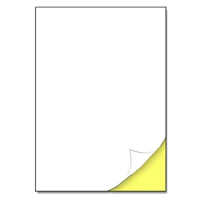 Image of Sticker Paper for Printer A4, White Printable Sticky Labels Printing 25 Sheets