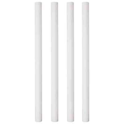 Image of PME 12.5 Inch White Plastic Hollow Pillars, Pack of 4
