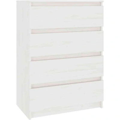 Image of vidaXL Side Cabinet White 60x36x84 cm Solid Pinewood