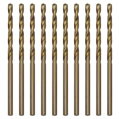 Image of CEEYSEE 10Pcs Drill Bits 2.5mm HSS Cobalt Bit Straight Shank Twist Titanium Jobber Sets for Stainless Steel,Aluminum, Plastic and Wood (2.5mm/MHZT)