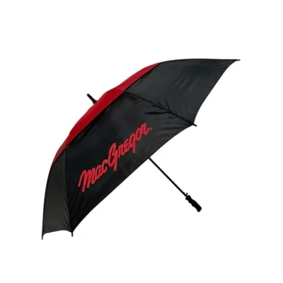 Image of MacGregor Dual Canopy Golf Umbrella Black/Red 64&quot;
