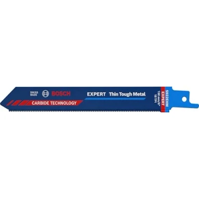 Image of Bosch Professional 1x Expert ‘Medium Thick Tough Metal’ S 955 HHM Reciprocating Saw Blade (for steel, Stainless steel sheets, Length 150 mm, Accessories Saw)