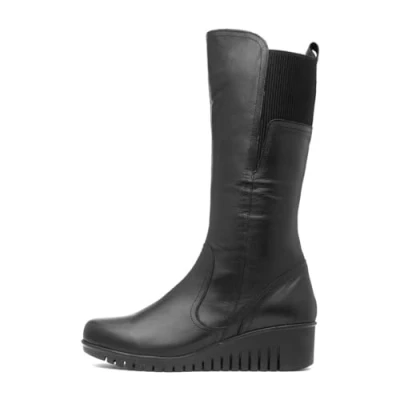 Image of Lotus Fitzgerald Womens Black Leather Calf Boot Size 4 UK