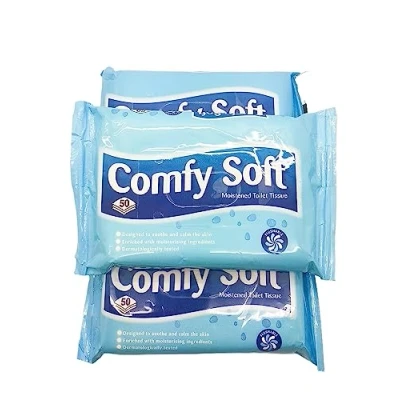 Image of 150 x Disposable Flushable Toilet Comfy Soft Tissue Wipes Wet Moist Gentle Clean (3 pack )
