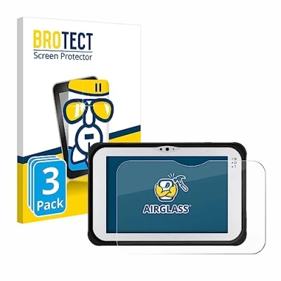 Image of brotect Glass Screen Protector Film compatible with Panasonic Toughpad FZ M1/ B2 (3 Pack) Foil Protection