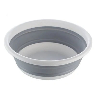 Image of TSHOME Multipurpose Collapsible Round Washing Up Bowl Basin Outdoor Travel Camping Hiking Caravan Water Carrier Foldable Bucket