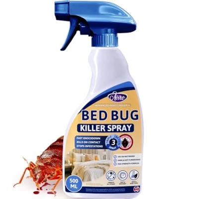 Image of Aviro Bed Bug Spray Fast Acting Killer for Immediate Control &amp; Ongoing Treatment. Strong Approved Use On Mattress, Carpets Hard Surfaces. 500ml