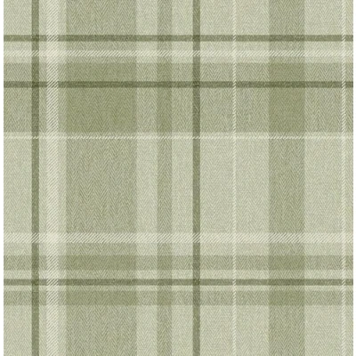Image of CROWN M1865 Harris Check Luxury Textured Wallpaper, Green