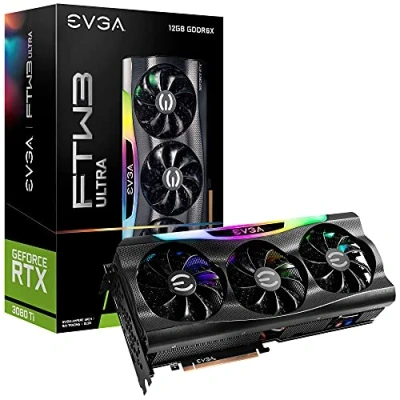 Image of EVGA GeForce RTX 3080 Ti FTW3 Ultra Gaming, 12G P5 3967 KR, 12GB GDDR6X, iCX3 Technology, ARGB LED, Metal Backplate (Renewed)