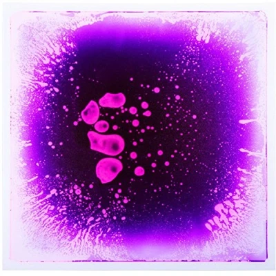 Image of Art3d 1 Pack Fancy Floor Tile for Kids Room Liquid Encased Home Decor, 12&quot; X Purple