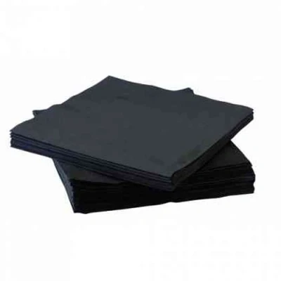 Image of Poppies SPD444 25 cm Black Cocktail Napkins (Pack of 2000)