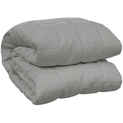 Image of vidaXL Weighted Blanket Grey 220x260 cm 11 kg Fabric