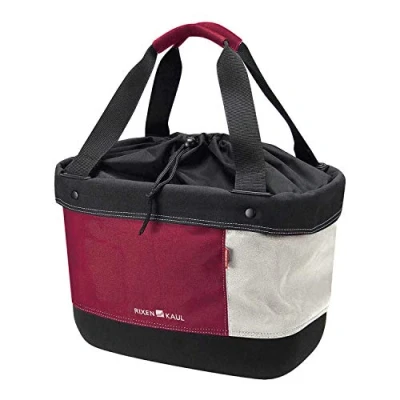 Image of KLICKfix Women&#039;s Shopper Alingo Handlebar Bag, Red/Cream, 17 Litres