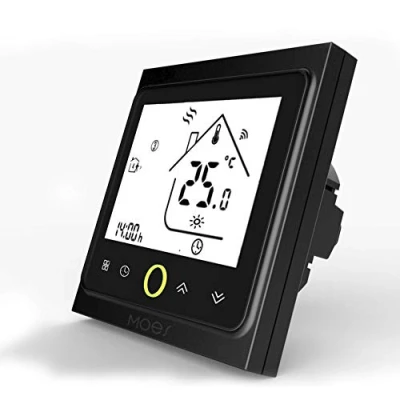 Image of MOES Smart Thermostat WiFi Temperature Controller Life/Tuya APP Remote Control for Water Gas Boiler Heating 5+1+1 Programmable，Compatible with Alexa Google Home (Black)