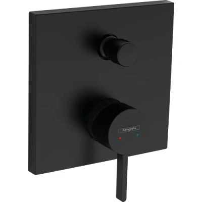Image of hansgrohe Finoris Single lever bath mixer for concealed installation with integrated security combination according to EN1717, matt black, 76416670