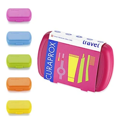 Image of Curaprox Travel Set. Set Includes Toothbrush CS 5460, 10ml Be You Toothpaste, Interdental Brush CPS Prime 07, 09. Available in six Colours/Flavours.