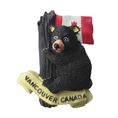 Image of 3D Vancouver Canada bear souvenir fridge magnet,Home &amp; kitchen decoration refrigerator magnet