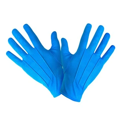 Image of Short Purple Spandex &amp; Velvet Gloves for Fancy Dress Costumes Accessory