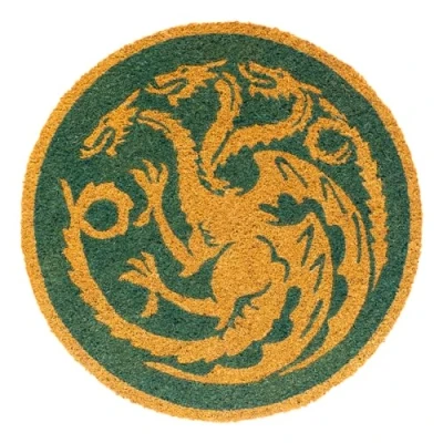 Image of Grupo Erik Game of Thrones House The Dragon Door Mat 19.7 x inches 50 cm Coconut Coir Eco Friendly 100% Indoor &amp; Outdoor Throne Gifts