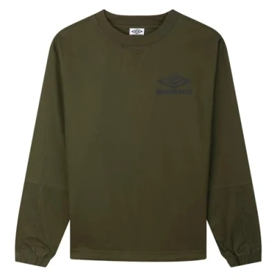 Image of Umbro Mens Drill Crew Sweatshirt Forest Night M