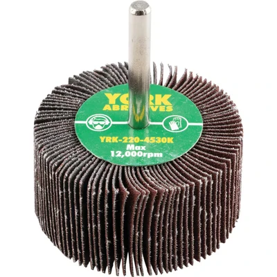 Image of York 60 X 30MM Flap Wheels Aluminium Oxide 6.0MM Shaft P120