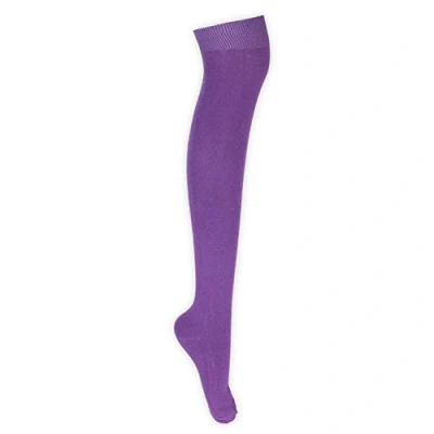 Image of Crazy Chick® Girls Teens Ladies Neon Plain Socks In 8 Vibrant Colours Over The Knee Socks/Knee High