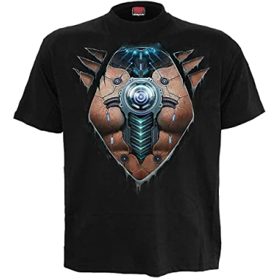 Image of Spiral Cyber Skin T Shirt Black S