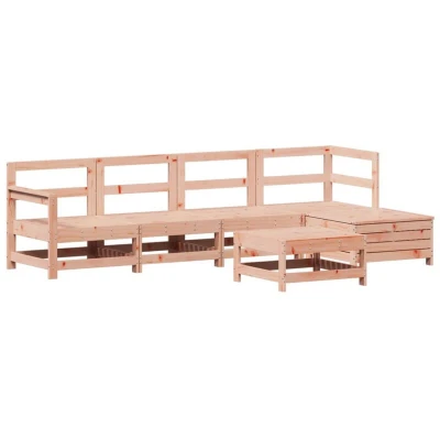 Image of Vidaxl 6 Piece Garden Sofa Set Solid Wood Douglas Fir