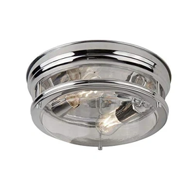 Image of Edinburgh 2 Light Bathroom Flush Ceiling Chrome IP44, E27