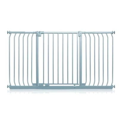Image of Safetots Elite Pressure Safety Gate, 152cm 161cm, Matt Grey, Fit Stair Baby Gate for Doors Hallways and Spaces, Barrier, Easy Installation