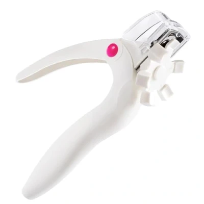 Image of Adjustable Stainless Steel Nail Tip Cutter,Acrylic Cutter, Acrylic Clipper, Artificial Fake Trimmer for False Art Manicure Project White,False Clipper
