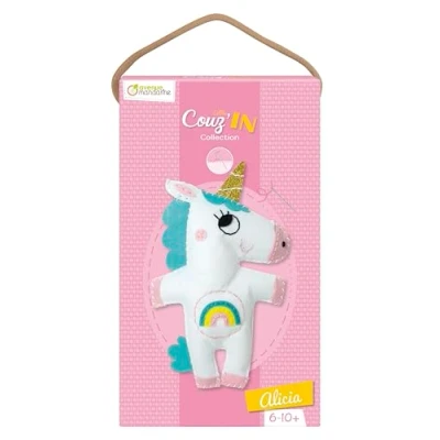 Image of Avenue Mandarine Ref KC066C Little Couz&#039;in Sewing Introductory Activity Box Alicia the Unicorn Includes Felt, Thread, Wadding, Full Instructions Supplied, Suitable for Ages 6+