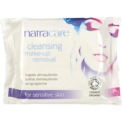 Image of Natracare Cleansing Make Up Removal Wipes Sensitive Skin 20 Per Pack