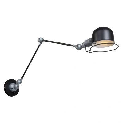 Image of Davin Dome Wall Light Black Matt, Metal Aluminium