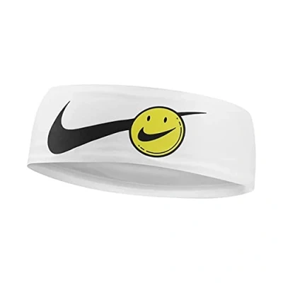 Image of Nike Unisex Adult Fury Headband 3.0 Forehead BND, White/Opti Yellow/Black, One Size