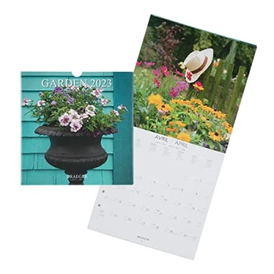 Image of DRAEGER PARIS Garden Wall Calendar 2023 to Hang 29 x cm 16 Months Sept 22 Dec 23 7 Languages Office Calendar, Monthly Home Decoration, Organization FSC® Certified Paper