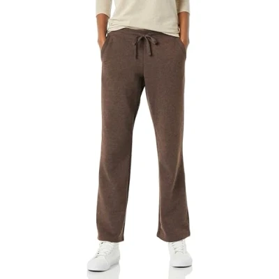Image of Amazon Essentials Women&#039;s Fleece Straight Leg Jogging Bottoms (Available in Plus Size), Chocolate, XL