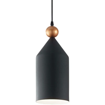 Image of Triade 1 Light Dome Ceiling Pendant Black