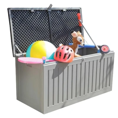 Image of Easylife Steelcore270 Steel Reinforced Garden Storage Box with 270 Litre Capacity, Lockable and Waterproof Tool Chest, No Assembly, H53xW105xD49cm Fully Guaranteed