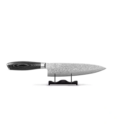 Image of Shinrai Japan Damask Pakka Wood Chef&#039;s Knife 20 cm