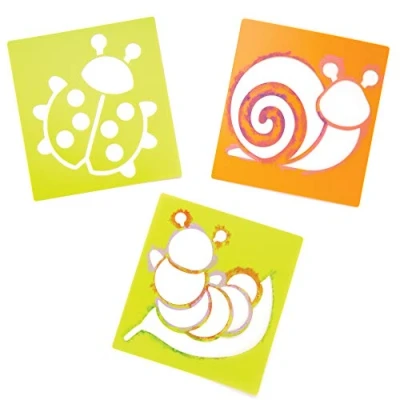 Image of Baker Ross AW200 Bug Stencils (Pack of 6) Washable for Kids, Arts and Crafts Supplies, Collage, Scrapbooking
