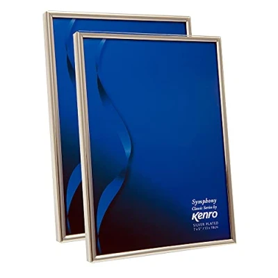 Image of Kenro Box of 2 Silver Plated Photo Frame 8x10 Inch / 20x25cm Symphony Classic Series SY2025