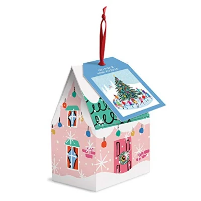 Image of Galison 9780735370159 Tree Skaters 130 Piece Puzzle Ornament