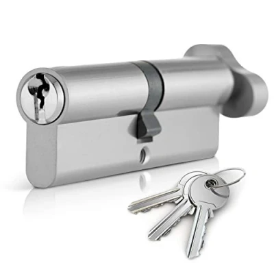 Image of XFORT® Chrome 35T/35 Thumb Turn Euro Cylinder Lock (70mm), Door Barrel with 3 Keys, Anti Bump, Drill, Pick Key, High Security for Wooden, UPVC and Composite Doors.