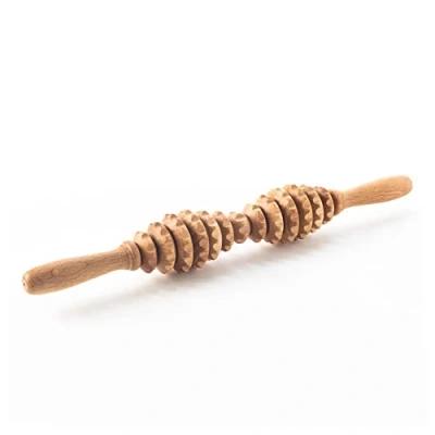 Image of Tuuli Accessories Anti Cellulite Massage Roller Tool Massager Maderotherapy Wooden 40 cm