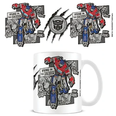 Image of Pyramid International Transformers Mug (Bring on The Beasts Design) 11oz Ceramic Coffee Mug, Cups and Mugs for Men Women Official Merchandise