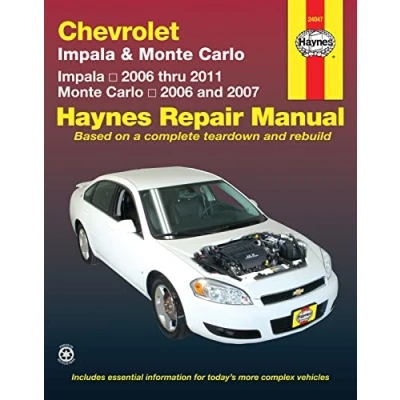 Image of Chevrolet Impala (2006 2011) &amp; Monte Carlo 2007) Haynes Repair Manual (USA