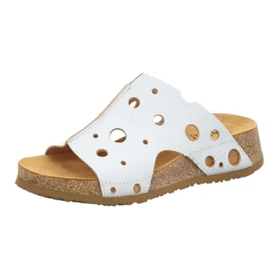 Image of Think! Women&#039;s KOAK_3 000378 Chrome Free Tanned Sustainable Mules, 1000 Bianco Estate, 5 UK