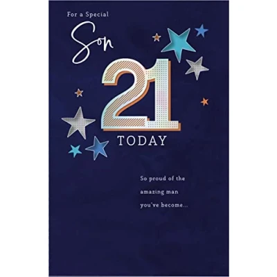Image of 21st Birthday Card For Son a Special