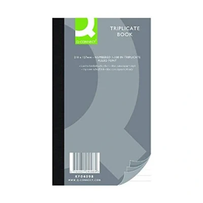 Image of Q Connect Feint Ruled Triplicate Book 210x127mm KF04098 + FINCHLEY Pen Free